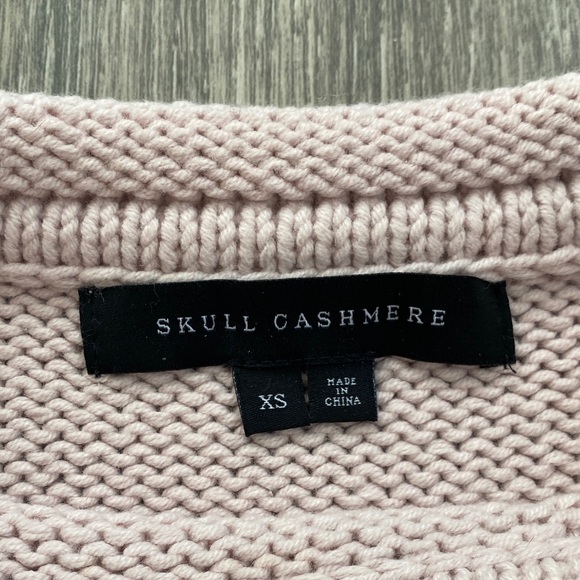 Skull Cashmere - Cotton Blend Light Pink Crewneck Sweater - Size XS - Picture 4 of 7